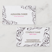 Carte De Visite Flèches Brown foncées (Devant / Derrière)