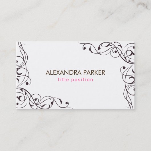 Carte De Visite Flèches Brown foncées (Devant)