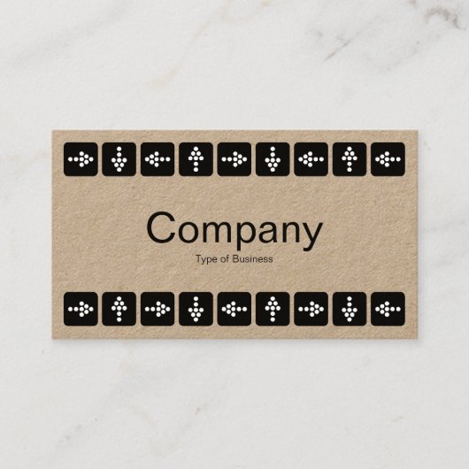 Carte De Visite Flèches de style LED - Blanc - Kraft (Devant)