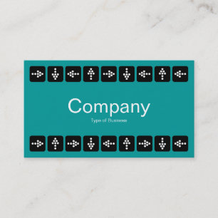 Carte De Visite Flèches de style LED - Turquoise et gris