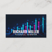 Carte De Visite Flèches du graphique financier | STOCK (Devant)