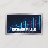 Carte De Visite Flèches du graphique financier | Stock | Technolog (Devant)