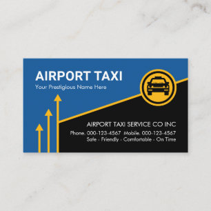 Carte De Visite Flèches Jaunes Vers le Haut Aéroport Voie Aérienne