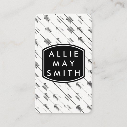 Carte De Visite Flèches noires (Devant)