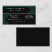 Carte de visite Flèches Pro, Vert forêt (Devant / Derrière)