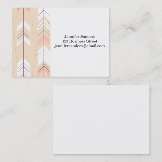 Carte De Visite Flèches tribales (Devant / Derrière)