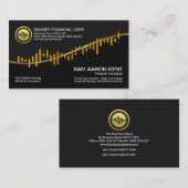 Carte De Visite Fléchissement de l'or Stock Exchange Graphique fin (Devant / Derrière)