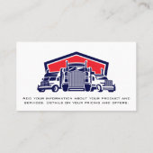 Carte De Visite Fleet of Truck | Transport (Dos)