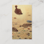 Carte De Visite Flets ou poissons plats, vieilles illustrations de (Dos)
