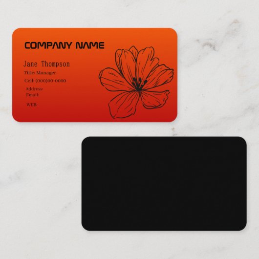 Carte de visite FLEUR (Devant / Derrière)