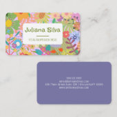 Carte De Visite Fleur (Devant / Derrière)