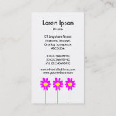 Carte De Visite Fleur à longue tige III - Blanc (Dos)