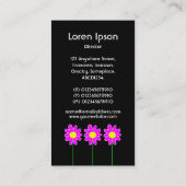 Carte De Visite Fleur à longue tige III - Noir (Dos)