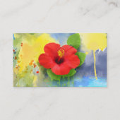 Carte De Visite Fleur Abstraite d'Hibiscus moderne (Devant)