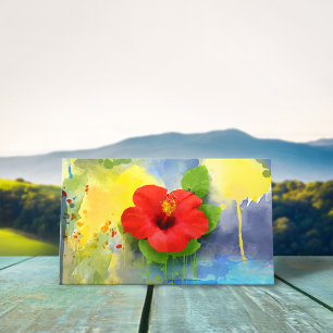 Carte De Visite Fleur Abstraite d'Hibiscus moderne