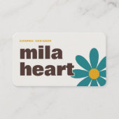Carte De Visite Fleur Abstraite Tendances (Devant)
