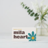 Carte De Visite Fleur Abstraite Tendances (Debout devant)