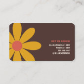 Carte De Visite Fleur Abstraite Tendances (Dos)