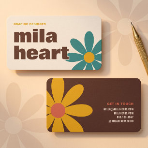 Carte De Visite Fleur Abstraite Tendances