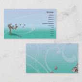 Carte De Visite Fleur - affaires (Devant / Derrière)