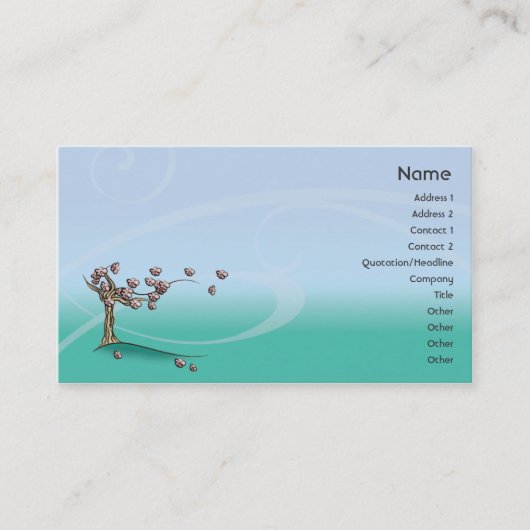 Carte De Visite Fleur - affaires (Devant)