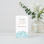Carte De Visite Fleur Aqua (Debout devant)