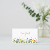 Carte De Visite Fleur aquarelle (Debout devant)