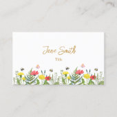 Carte De Visite Fleur aquarelle (Devant)