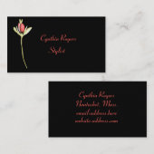 Carte De Visite Fleur aquarelle (Devant / Derrière)