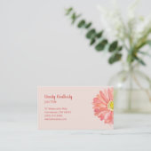 Carte De Visite Fleur aquarelle rose (Debout devant)