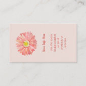 Carte De Visite Fleur aquarelle rose (Dos)