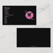 Carte De Visite Fleur astucieuse adorable de rose de chiwawa de (Devant / Derrière)