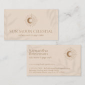 Carte De Visite Fleur beige Ombre énergie Soleil de guérison (Devant / Derrière)