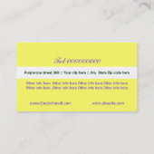 Carte De Visite Fleur blanc rose jaune blanc sauvage (Dos)