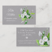 Carte De Visite Fleur blanche de liseron (Devant / Derrière)