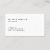 Carte De Visite Fleur blanche et Feuille | Holistique (Dos)