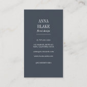 Carte De Visite Fleur blanche Eucalyptus Verticale (Dos)