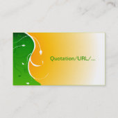 Carte De Visite Fleur blanche Gris vert avec coucher de soleil ora (Dos)