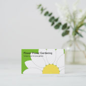 Carte De Visite Fleur blanche, Jardin de l'énergie des fleurs, Uni (Debout devant)