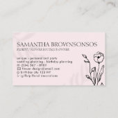 Carte De Visite Fleur blanche rose (Dos)