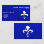 Carte De Visite Fleur bleu de lis (Devant / Derrière)