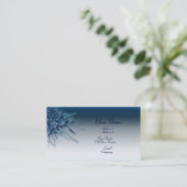 Carte de visite - fleur bleue (Debout devant)