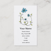 Carte De Visite Fleur bleue de griffonnage (Dos)