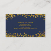 Carte De Visite Fleur bleue élégante Tons dorés Baby's Breath (Dos)