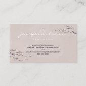 Carte De Visite Fleur Bohème Chic (Dos)