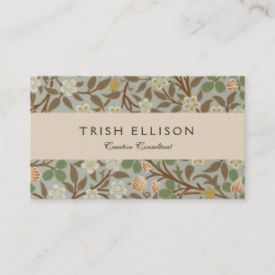 Carte De Visite Fleur botanique de trèfle William Morris