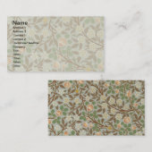 Carte De Visite Fleur botanique de trèfle William Morris (Devant / Derrière)