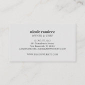 Carte De Visite Fleur boulangerie Rolling Pin Gâteau Design rayé g (Dos)