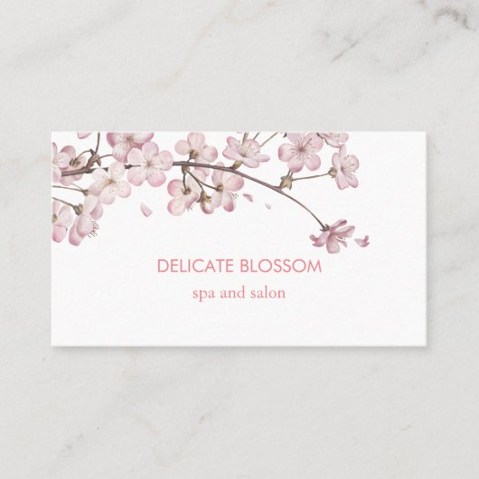 Carte De Visite Fleur chic et moderne (Devant)