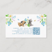 Carte De Visite Fleur Chien et Chat Services de soins aux animaux  (Dos)